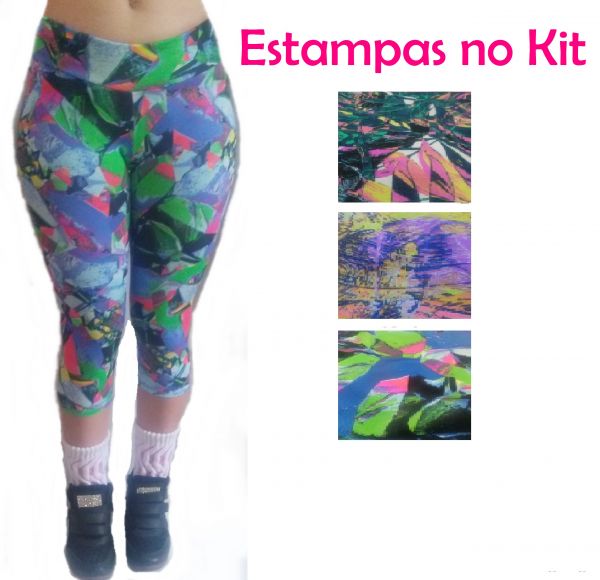 Kit com 3 Corsários Estampados