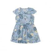 Vestido Infantil Floral Azul Bebe