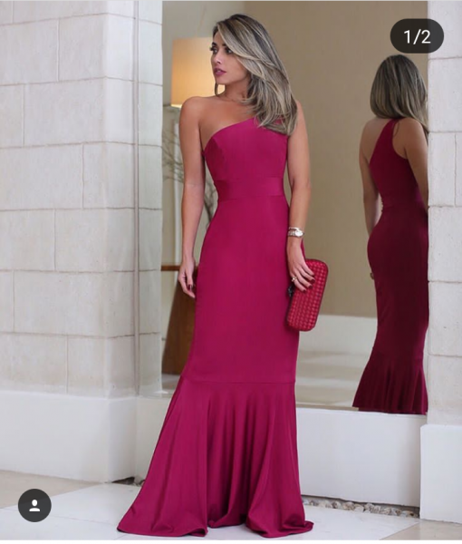 Vestido longo em zibeline forrado