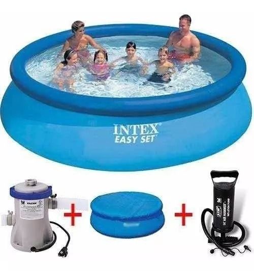 Kit Piscina Inflável 5.621 Litros + Filtro Capa Bomba Intex