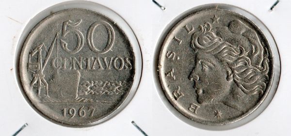 V311 - 0,50 1967 - BAIXA Tiragem - 13.089.000