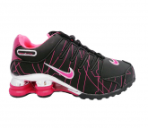 Nike Shox NZ Cromado Preto e Pink