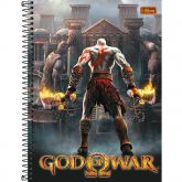 Caderno Universitário Tilibra God Of War Preto com Capa Dura - 240 Folhas