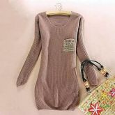Pulôver ( Misto de Algodão ) Casual/Trabalho/Plus Sizes - Fina de Manga Longa #01684659