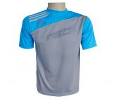 Camisa Adidas Dry Fit Grafite e Azul