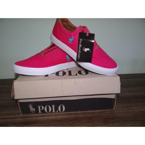 Tênis Polo Ralph Lauren Vaugh Rosa