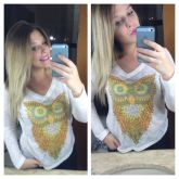 Blusa Coruja Amarela