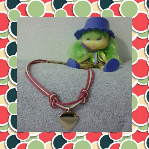 coleira em cordão de algodão