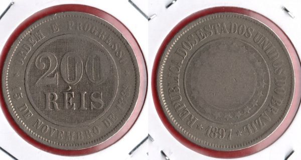 050-2 - 200 Réis 1897 - Tiragem 2.405.000