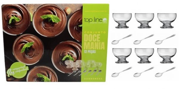Jogo de Sobremesa Doce Mania 12 Peças