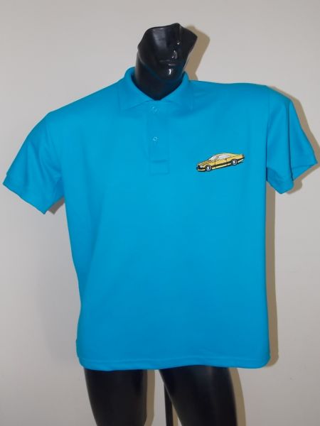 Camiseta Polo, Bordado Carros Antigo Opala