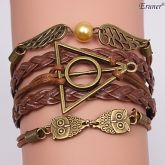 Pulseira Artesanal, em Couro, Frete Gátis.