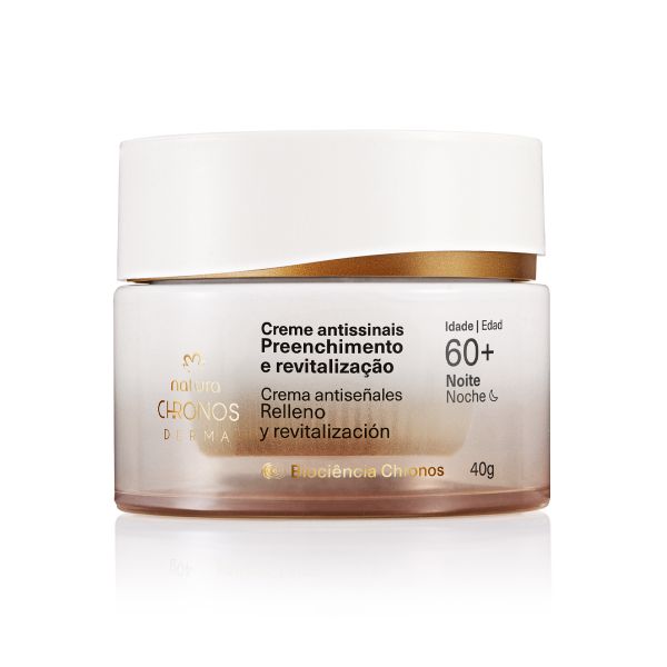 Chronos 60+ noite creme antissinais preenchimento e revitalização - 40g