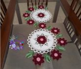 Caminho de mesa Primavera 2 círculos
