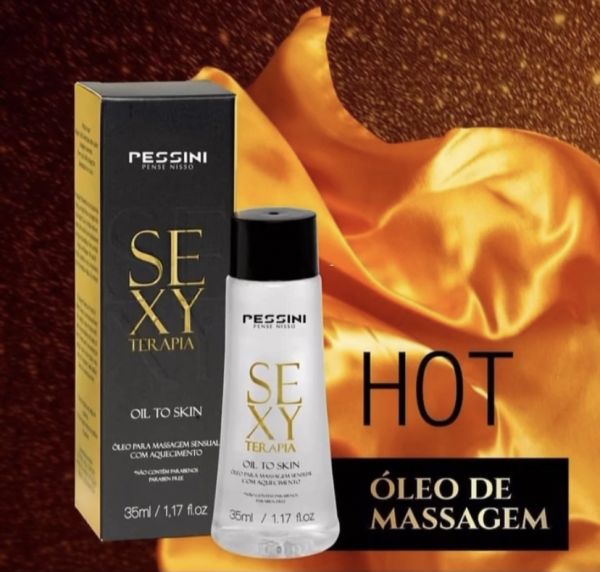 ÓLEO PARA MASSAGEM SENSUAL COM AQUECIMENTO SEXY TERAPIA 35ML PESSINI