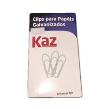 Clips para Papéis Nº08 170 Peças Kaz