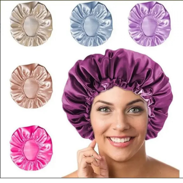 Touca Grande de Cetim Dupla Face Anti-Frizz