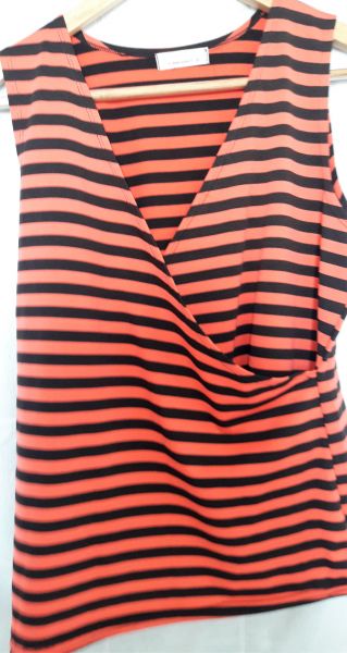 Blusa listrada Preto/vermelho Filomena
