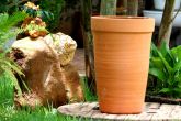 Vaso Cônico Cerâmica Natural