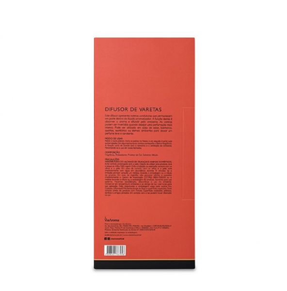 Difusor de Varetas Maçã com Canela Via Aroma - 200ml