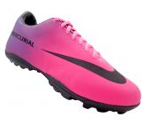 Chuteira Society Nike Mercurial Roxo e Pink MOD:12539