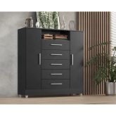 Comoda Isabele 5G2P1N Onix Quarta Divisao