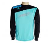 Camisa Adidas Dri Fit Manga Longa Verde Água e Preta
