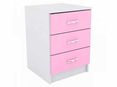 Criado Quissama 3G Branco com Rosa AS Moveis