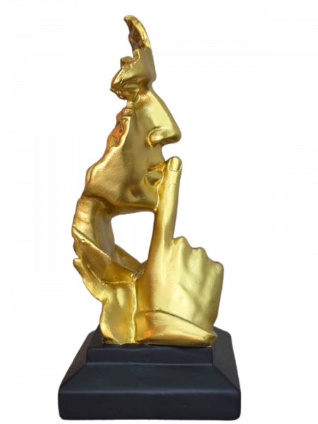 Decoração Faces Estatueta Figura Abstrata de Homem Resina 20 cm