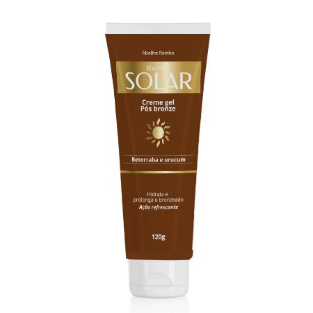 3426 RAINHA SOLAR – CREME GEL HIDRATANTE PÓS BRONZE E FIRMADOR DA COR – 120G