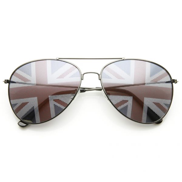 NOVELTY UNITED KINGDOM BRITAIN UK TEAM METAL AVIATOR SUNGLASSES 9457