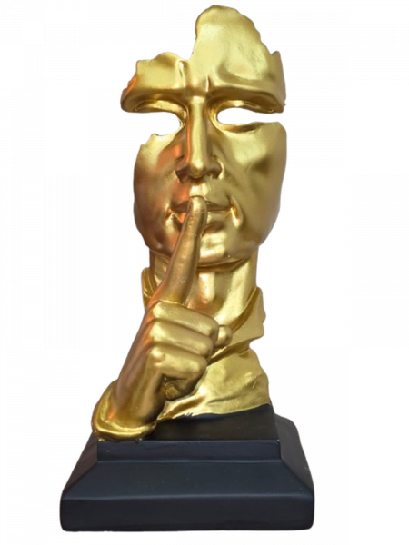 Decoração Faces Estatueta Figura Abstrata de Homem Resina 20 cm