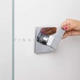 Pingoo.Casa, Misturador Monocomando para Chuveiro, Quadrado, Cromado, Oiapoque, Prata
