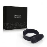 Anel Peniano em Couro com Vibrador Titan - Black Piano