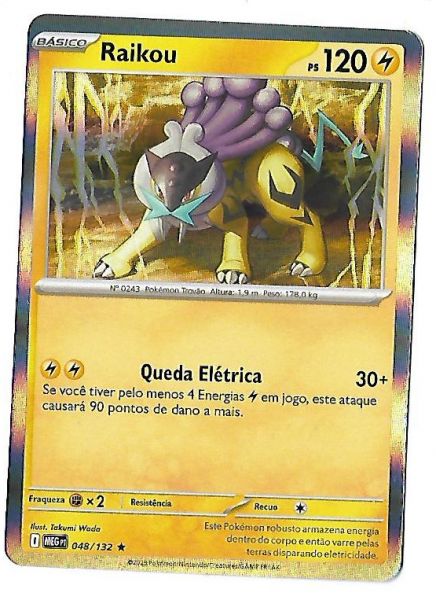 Pokemon Raikou Holofoil Escarlate e Violeta Mega Evolução