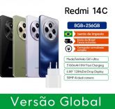 Smartphone Redmi 14C 256BG e 16BG de RAM(8+8)