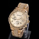 Relógio Feminino De Luxo Elegante Pulseira De Cristais
