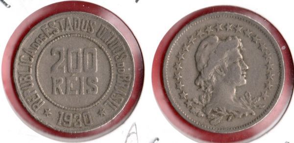 V102-4 - 200 Réis 1930 - Tiragem 1.697.000