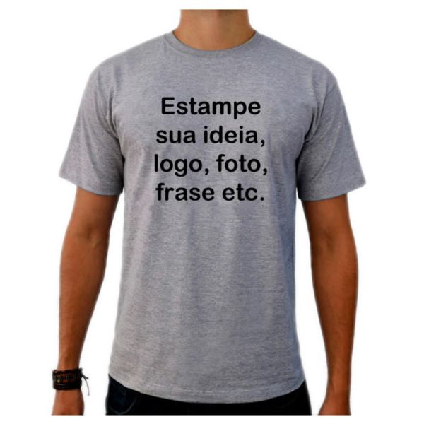 Camiseta cinza personalizada