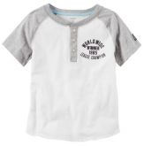 MC4C11- Camiseta Carter's Baseball Henley Branca 5T (4-5anos) - Carter's