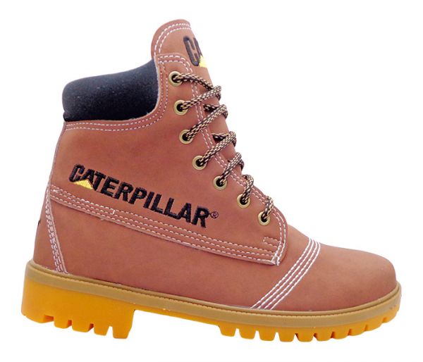 Bota Coturno Caterpillar Couro Sintético Castor