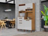Kit Cozinha Franca 4P2G Freijo.Branco Arte Moveis