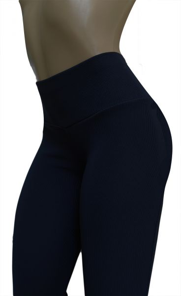 Calça flare ou reta azul marinho (GG-46) tecido gorgurinho azul escuro