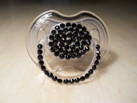 Chupeta Strass Preto