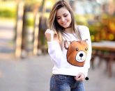 blusa urso off white