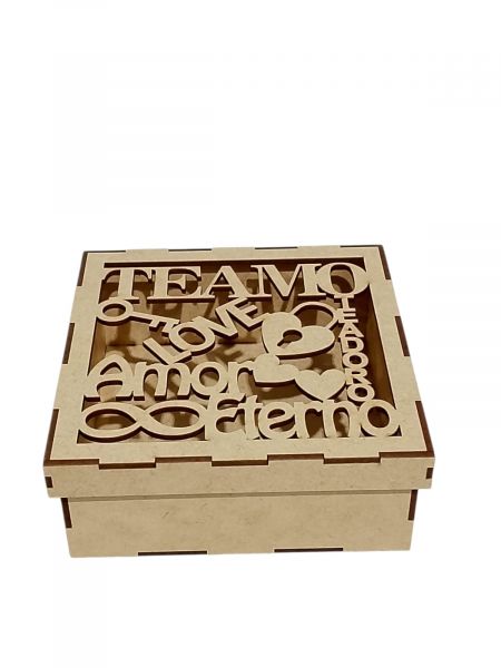 CÓD-DN14 CAIXA 15X15X6 AMOR ETERNO TE AMO
