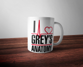 Caneca I LOVE grey's anatomy