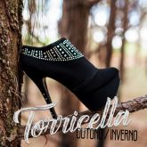 1-Ankle Boot com meia pata feminina- bota cano curto TORRICELLA inverno luxo