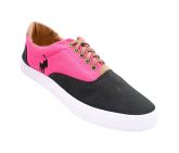 Tênis Polo Ralph Lauren Vaugh Preto e Rosa MIX12128