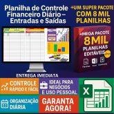 Planilha Entradas/saídas Com Gráfico + 8 Mil Planilhas Bônus - VERSÃO: ARC132
